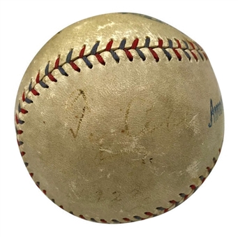 Ty Cobb Signed & "1928" Inscribed OAL Barnard Baseball (PSA/DNA)
